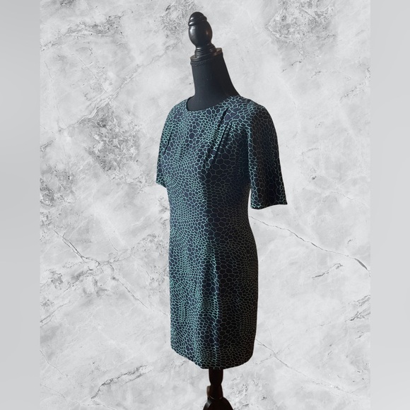 Club Monaco navy abstract sheath cocktail dress - Picture 1 of 4